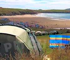 Campsites by the beach